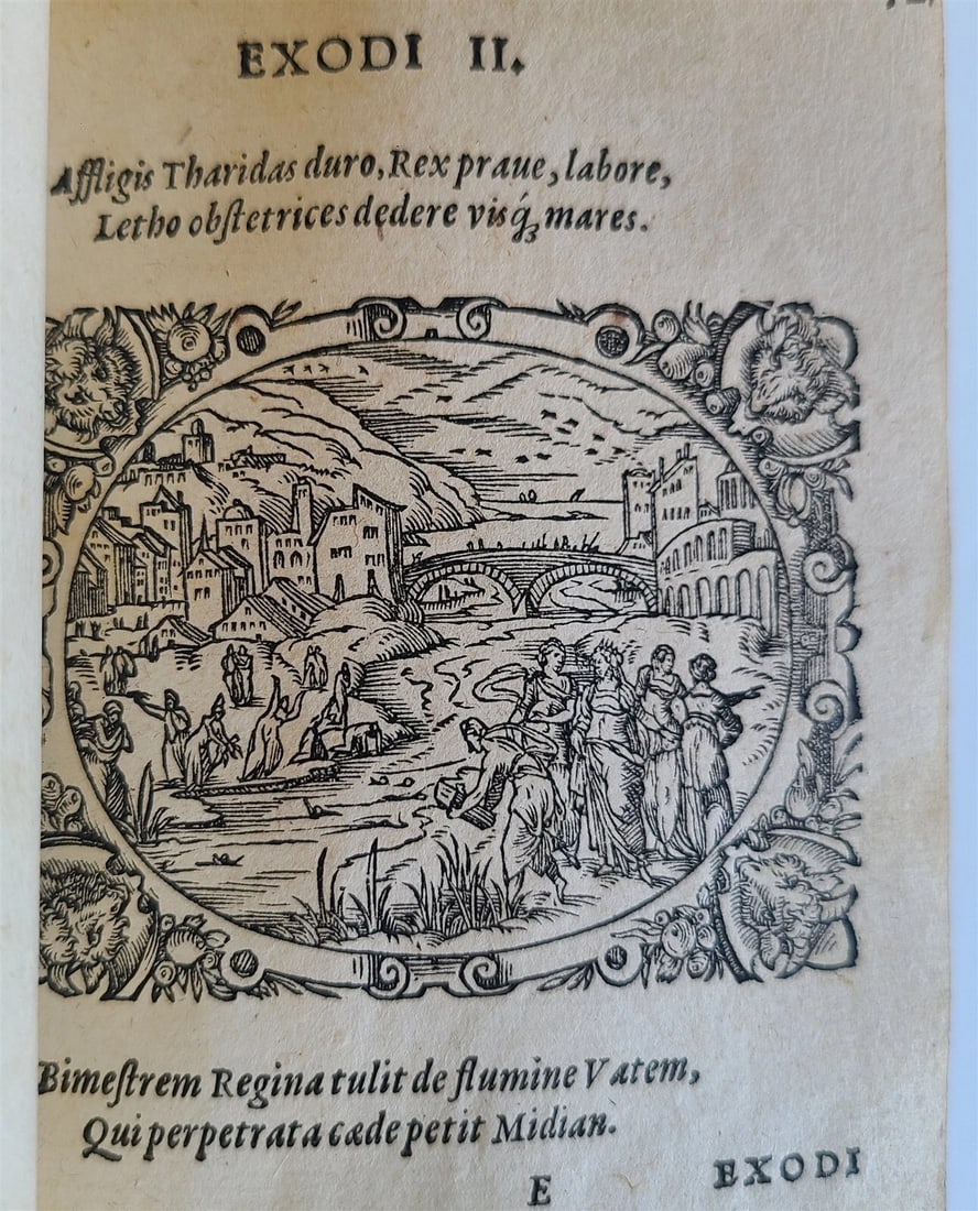 1571 PICTURE BIBLE antique ILLUSTRATED w/ 200 WOODCUTS by JOST AMMAN RARE 16th C - 4