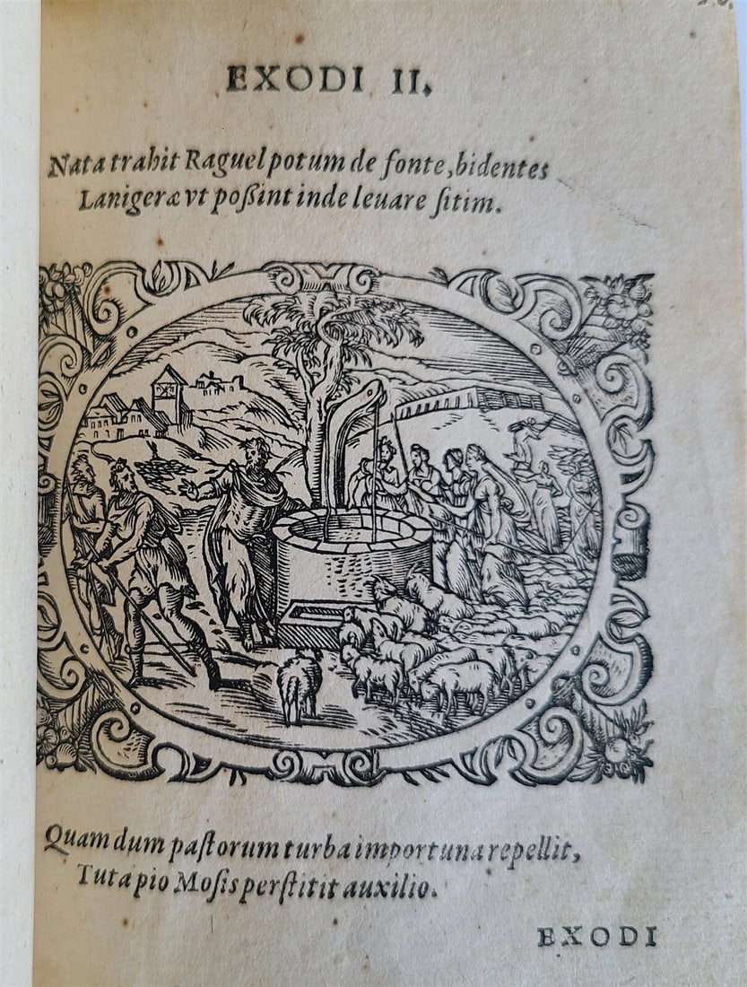 1571 PICTURE BIBLE antique ILLUSTRATED w/ 200 WOODCUTS by JOST AMMAN RARE 16th C - 5
