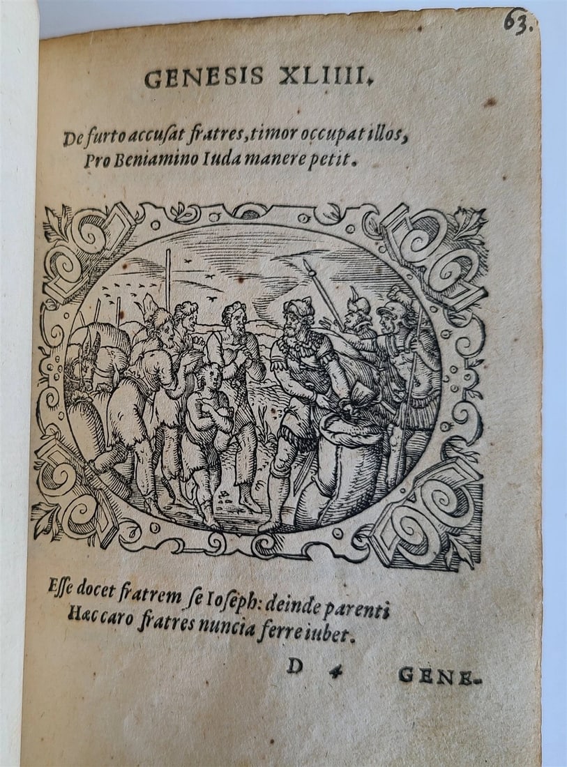 1571 PICTURE BIBLE antique ILLUSTRATED w/ 200 WOODCUTS by JOST AMMAN RARE 16th C - 7