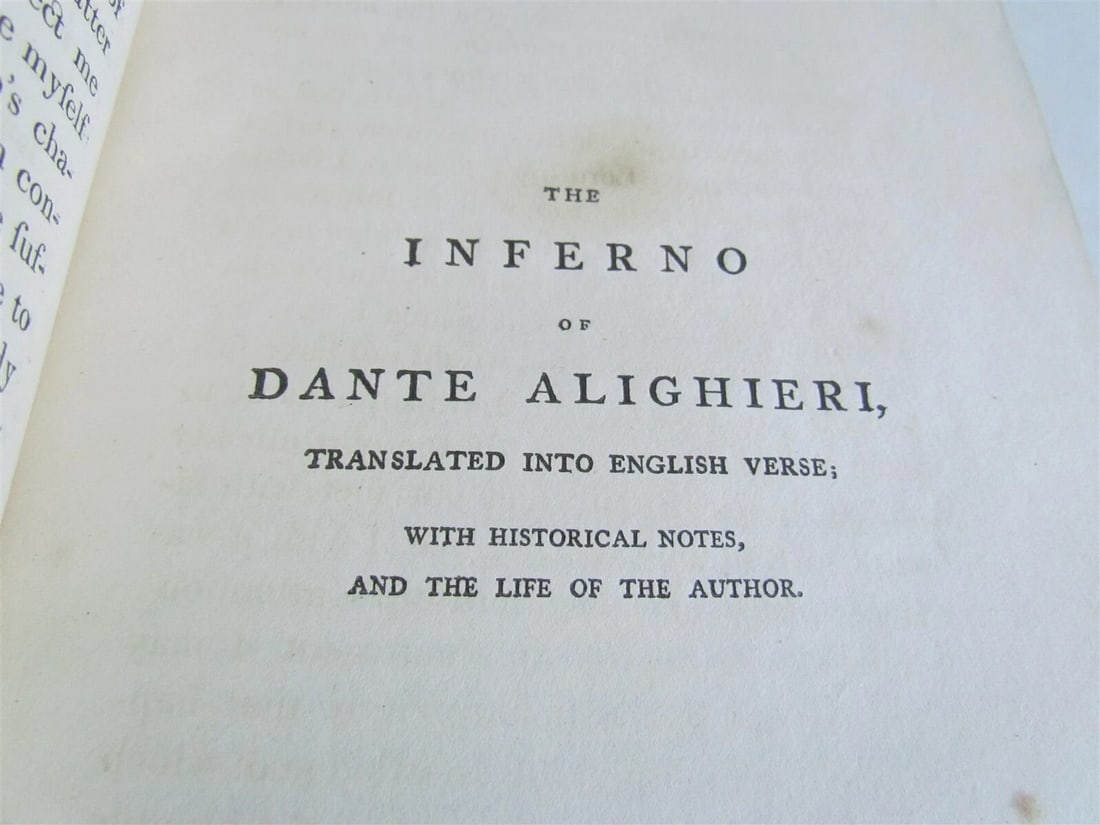 1802 DIVINA COMMEDIA of Dante Alighieri 1st ENGLISH EDITION antique 3 VOLUMES - 5
