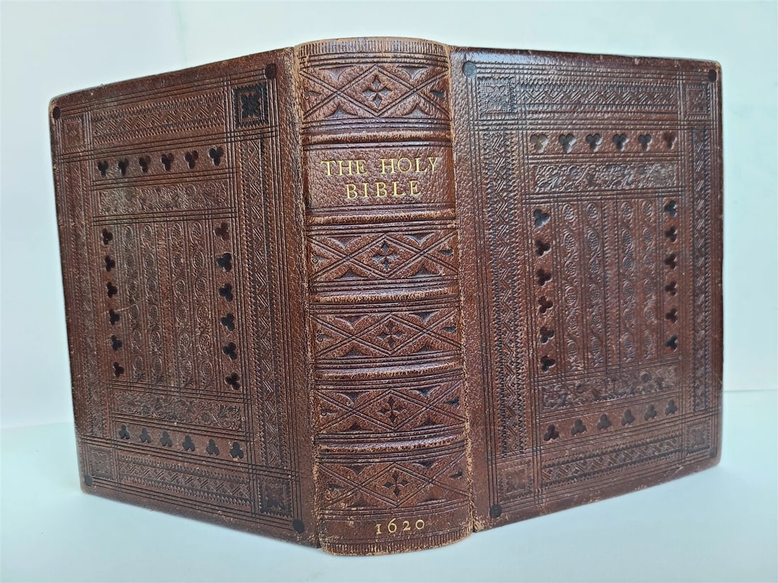 1619 - 1620 BIBLE in ENGLISH by Robert Barker & John Bill antique ILLUSTRATED - 2