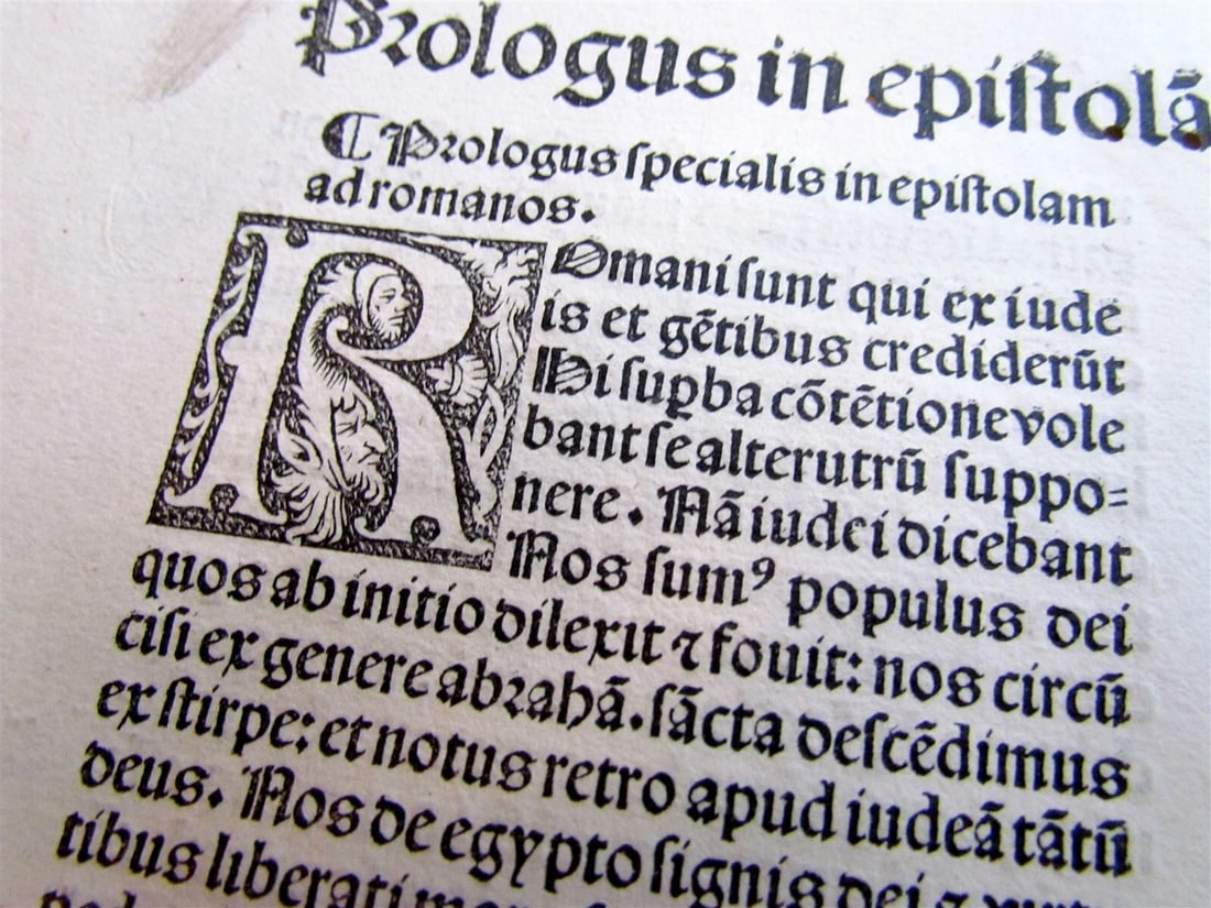1499 INCUNABULA FOLIO antique Sacred letters of St.Paul interpretation INCUNABLE - 12