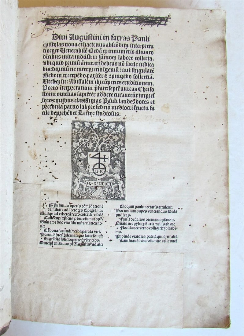 1499 INCUNABULA FOLIO antique Sacred letters of St.Paul interpretation INCUNABLE - 5