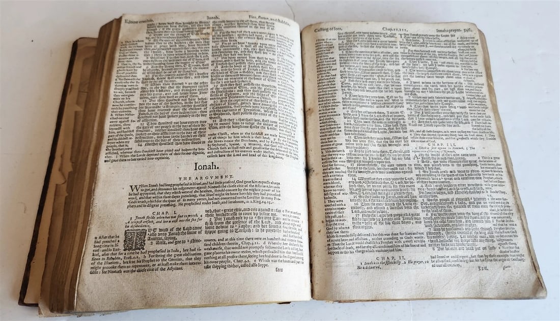 1594 BIBLE in ENGLISH antique Old & New Testament CHRISTOPHER BARKER 16th cent. - 7