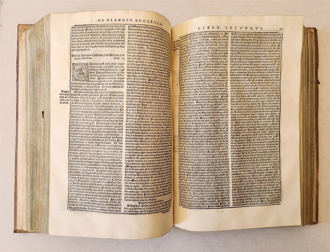 1560 CANON LAW WORK by GALICIAN LAWYER ALVARO PELAYO antique PIGSKIN BOUND FOLIO - 12