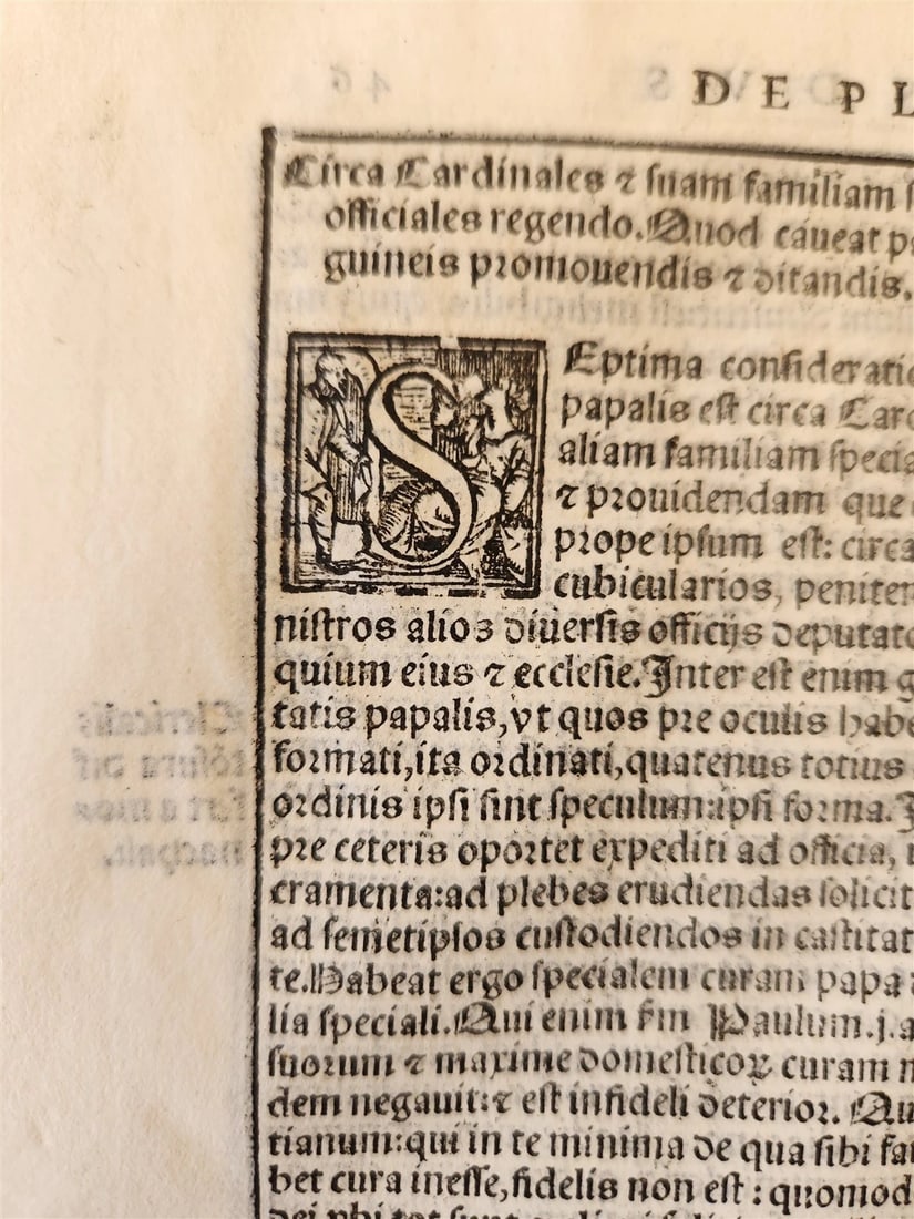 1560 CANON LAW WORK by GALICIAN LAWYER ALVARO PELAYO antique PIGSKIN BOUND FOLIO - 16