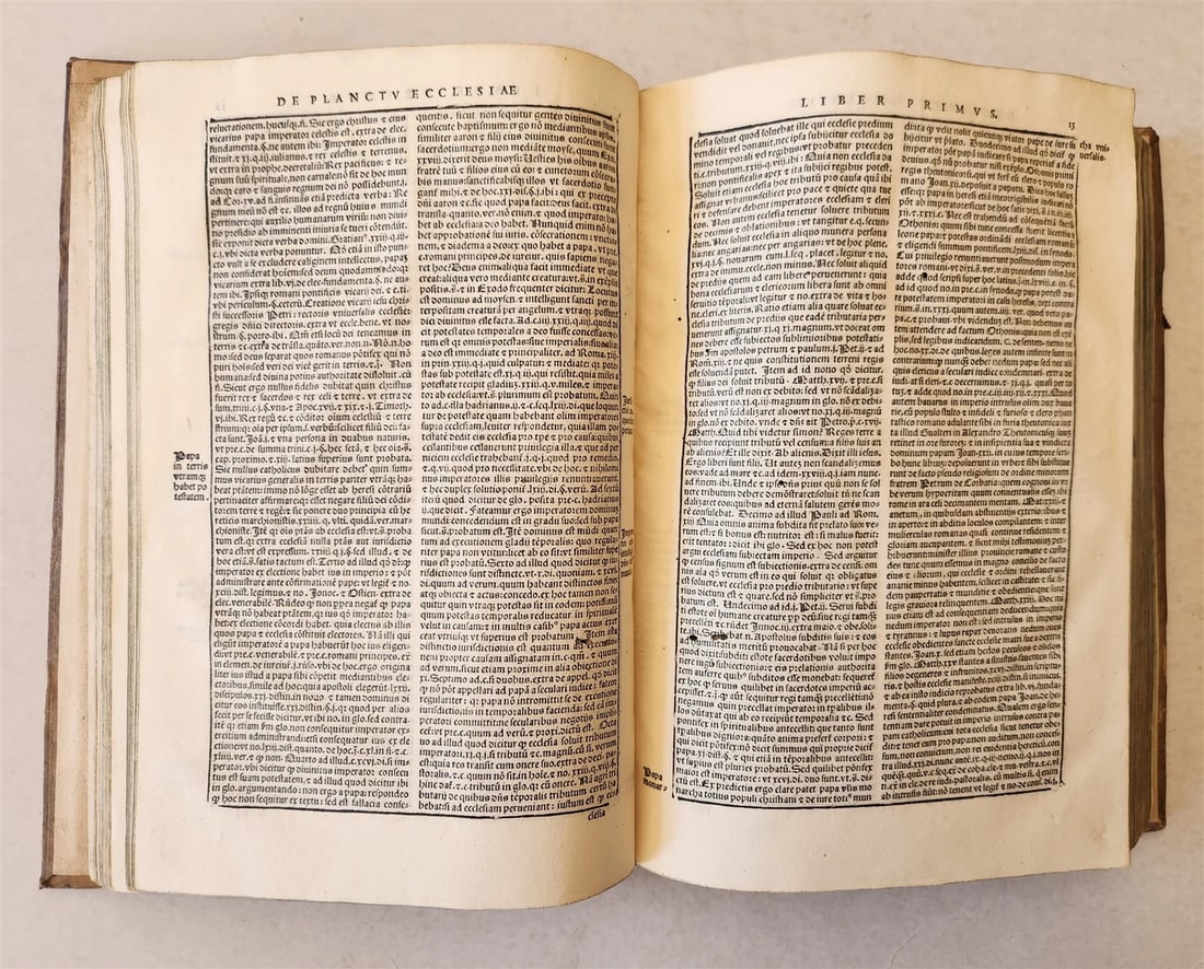 1560 CANON LAW WORK by GALICIAN LAWYER ALVARO PELAYO antique PIGSKIN BOUND FOLIO - 8