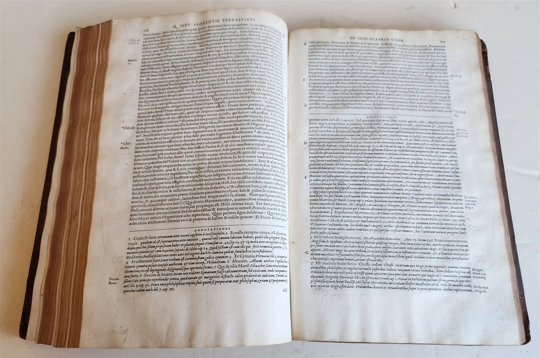 1580 OPERA TERTULLIANI antique FOLIO 16th CENTURY - 7