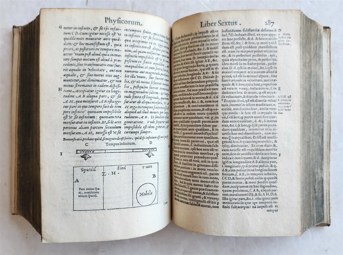 1574 ARISTOTLE ILLUSTRATED DE PHYSICO AUDITU COMMENTARY 16 cent. VELLUM antique - 10