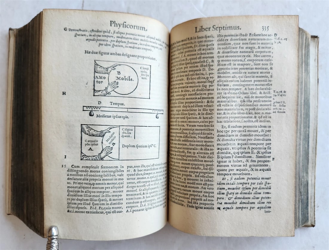 1574 ARISTOTLE ILLUSTRATED DE PHYSICO AUDITU COMMENTARY 16 cent. VELLUM antique - 13