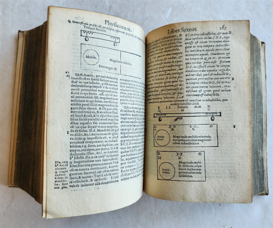 1574 ARISTOTLE ILLUSTRATED DE PHYSICO AUDITU COMMENTARY 16 cent. VELLUM antique - 18