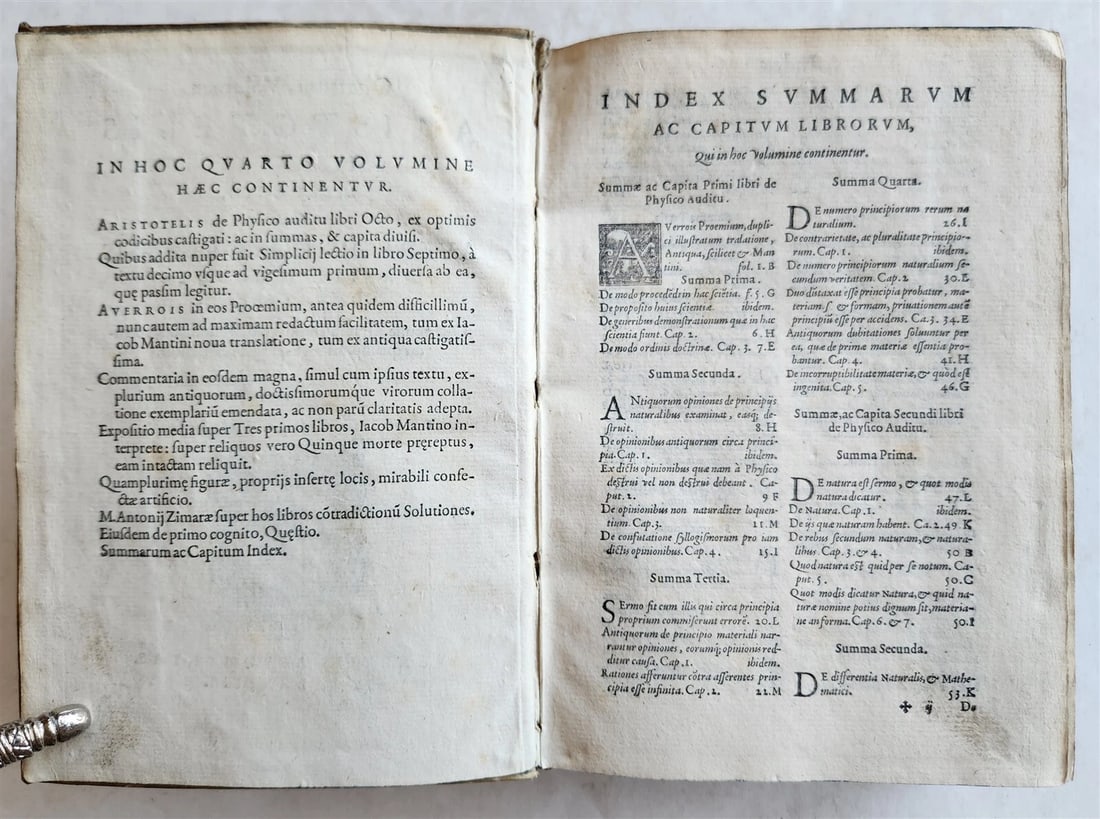 1574 ARISTOTLE ILLUSTRATED DE PHYSICO AUDITU COMMENTARY 16 cent. VELLUM antique - 5