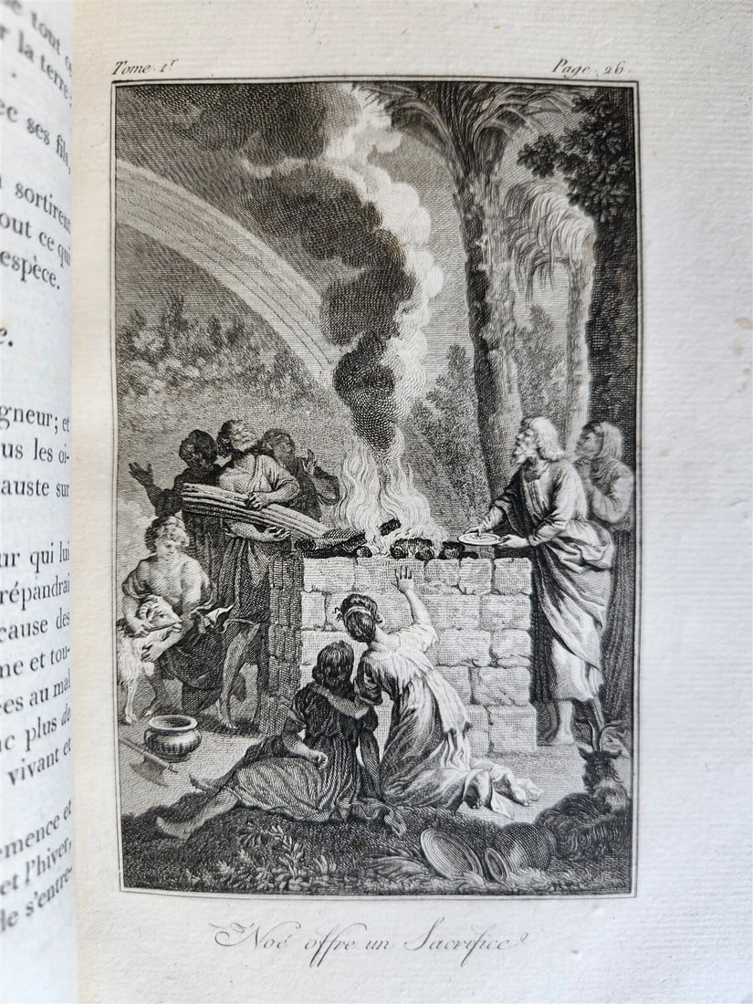 1789 BIBLE in FRENCH ILLUSTRATED w/ 300 PLATES 12 VOLUMES SET antique - 17