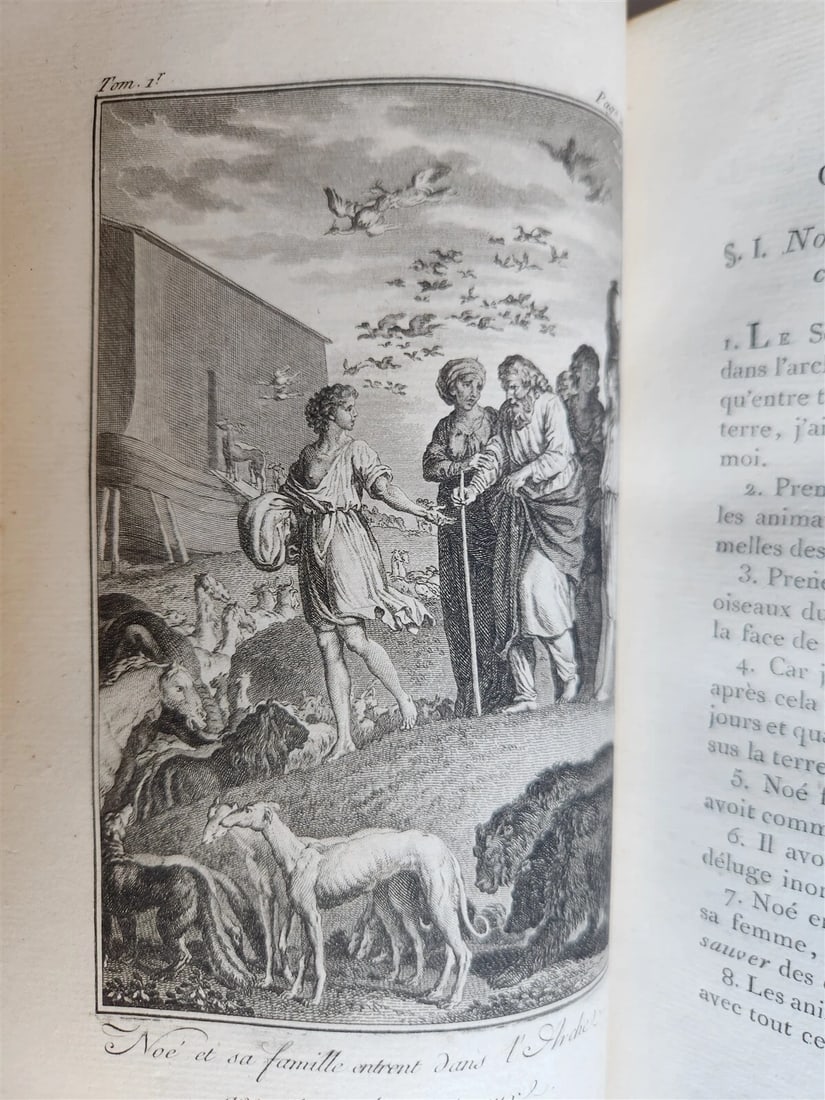 1789 BIBLE in FRENCH ILLUSTRATED w/ 300 PLATES 12 VOLUMES SET antique - 19