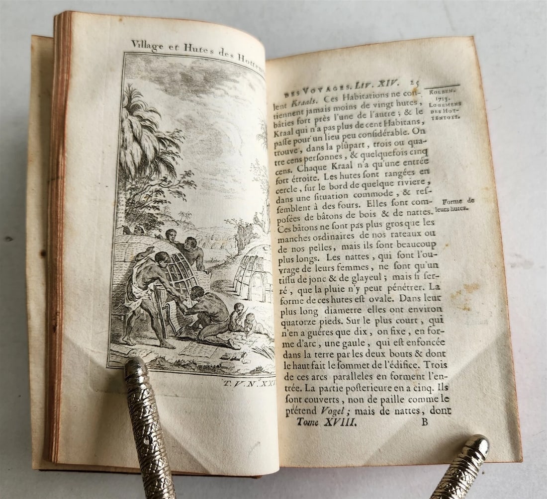 1749 HISTOIRE des VOYAGES antique vol. 18 CHINA & AFRICA illustrated MOZAMBIQUE - 5