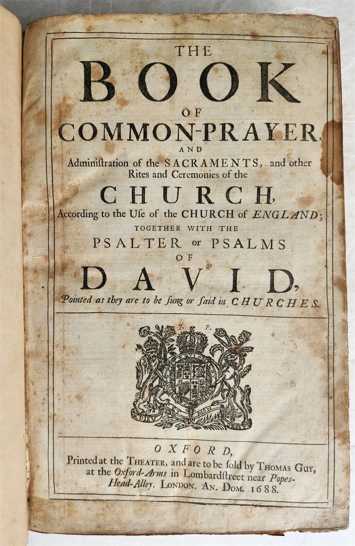 1688 BIBLE in ENGLISH FOLIO antique OLD & NEW TESTAMENT 17th CENTURY Oxford - 4