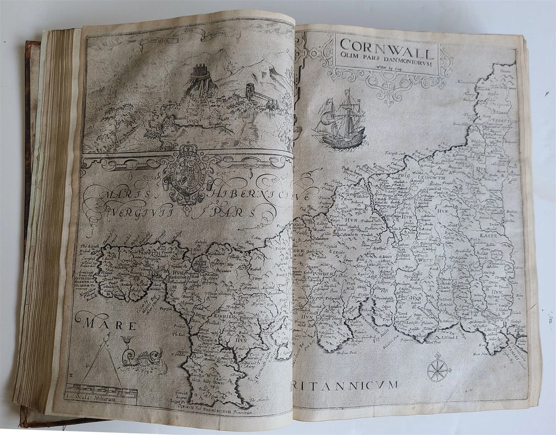 1637 BRITAIN DESCRIPTION of England Scotland Ireland antique ILLUSTRATED 48 MAPS - 4