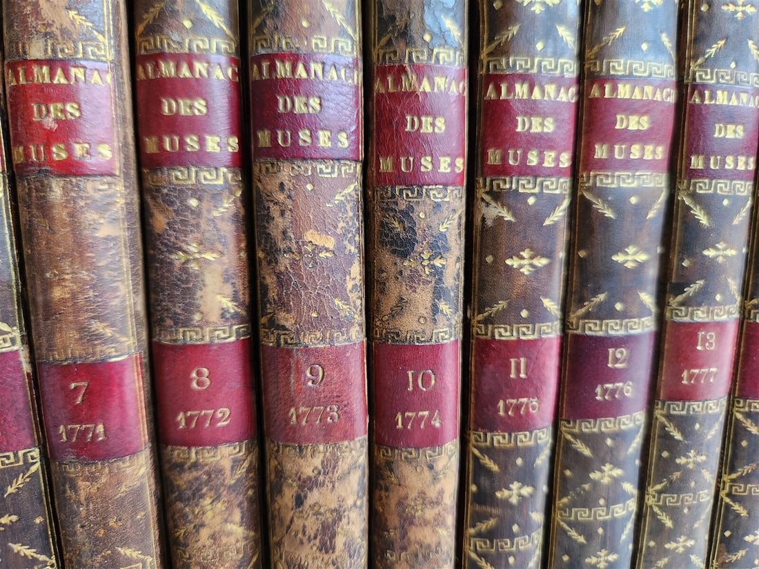 1765-1787 ALMANACH DES MUSES 24 VOLUMES antique POETRY LITERATURE DECORATIVE - 2