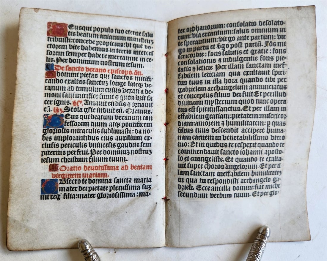 1519 BOOK of HOURS POST-INCUNABULA printed on VELLUM antique 16th CENTURY SCARCE - 10