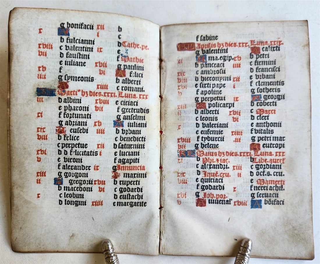 1519 BOOK of HOURS POST-INCUNABULA printed on VELLUM antique 16th CENTURY SCARCE - 6