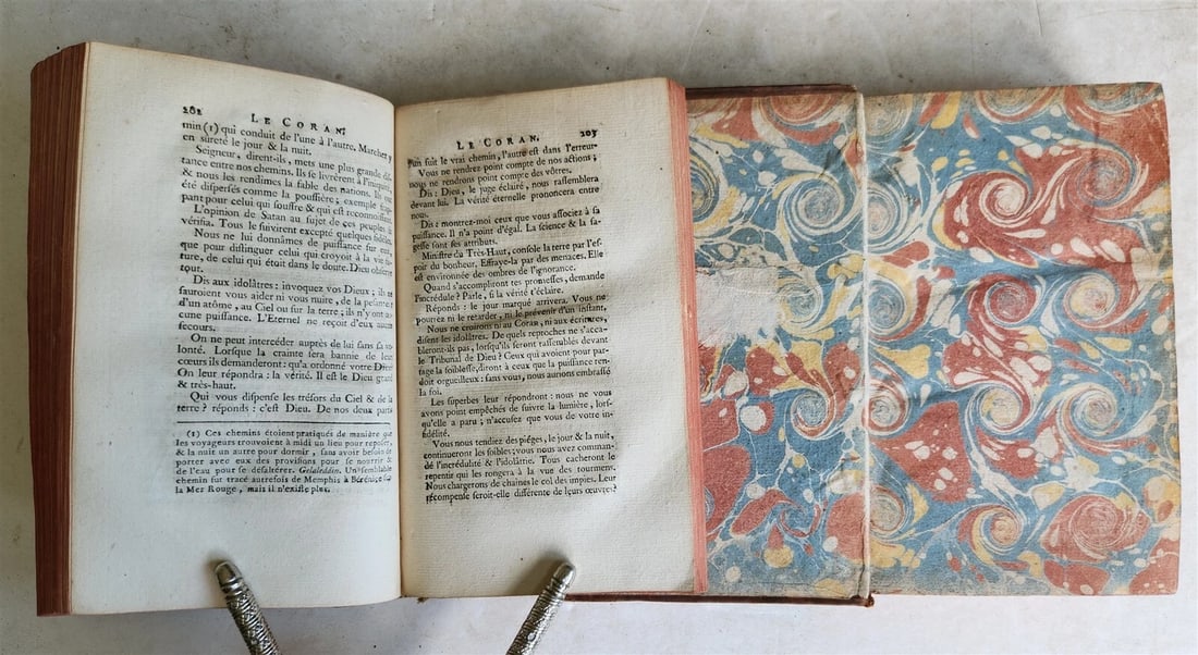 1783 KORAN in FRENCH 2 VOLUMES antique QURAN 1st EDTION - 5