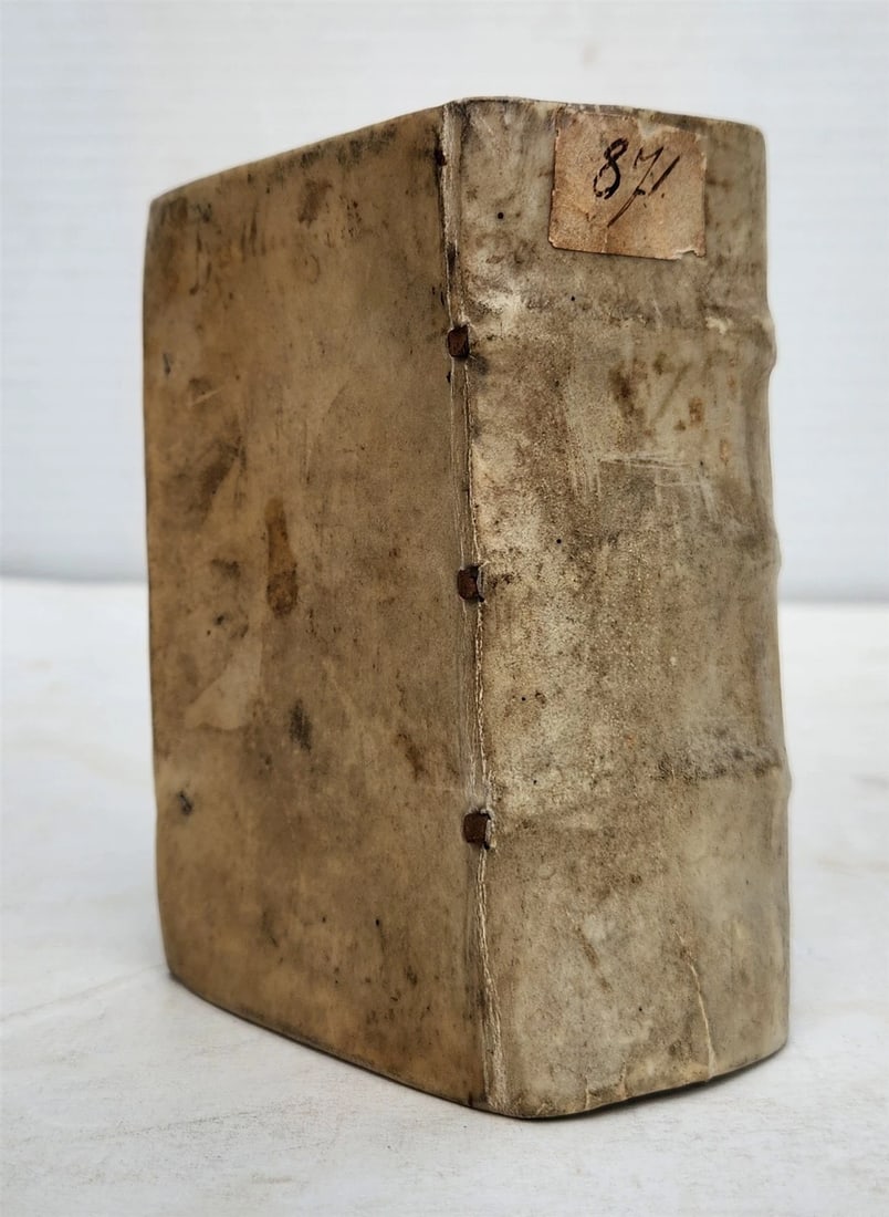 1593 TRAGIC STORIES by M. Bandello in FRENCH antique VELLUM BINDING 16th century - 2