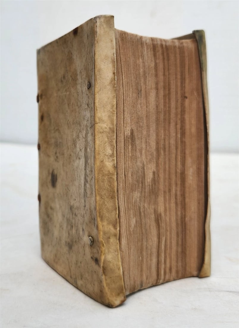 1593 TRAGIC STORIES by M. Bandello in FRENCH antique VELLUM BINDING 16th century - 3