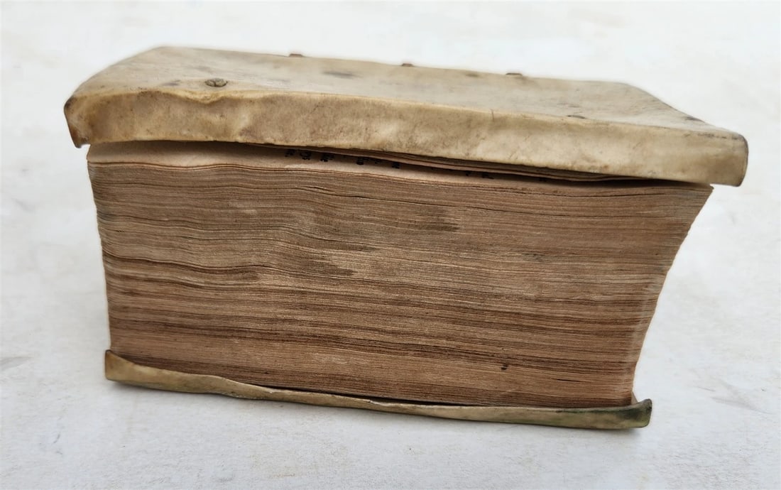 1593 TRAGIC STORIES by M. Bandello in FRENCH antique VELLUM BINDING 16th century - 4