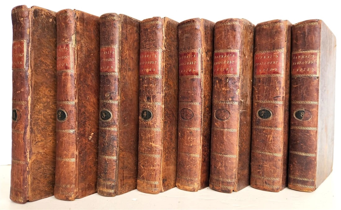 1788 HISTORY of EUROPEAN SETTLEMENTS & TRADE in EAST & WEST INDIES 8 VOL antique (1 of 14)