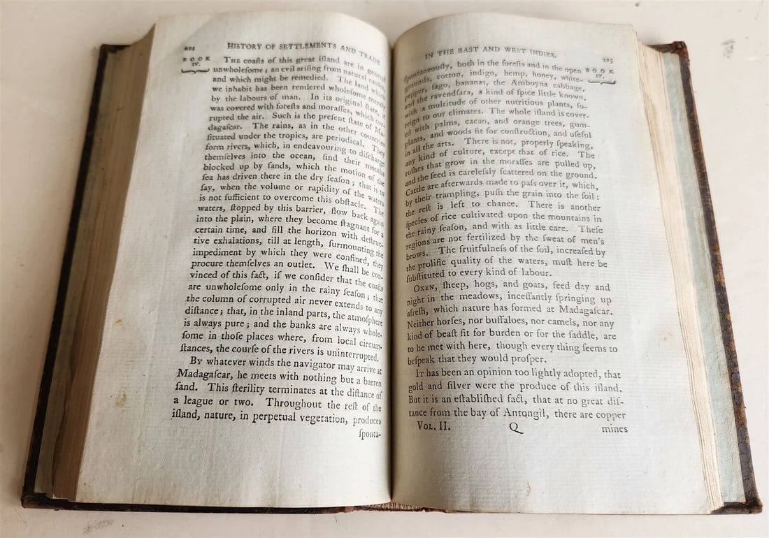 1788 HISTORY of EUROPEAN SETTLEMENTS & TRADE in EAST & WEST INDIES 8 VOL antique - 6