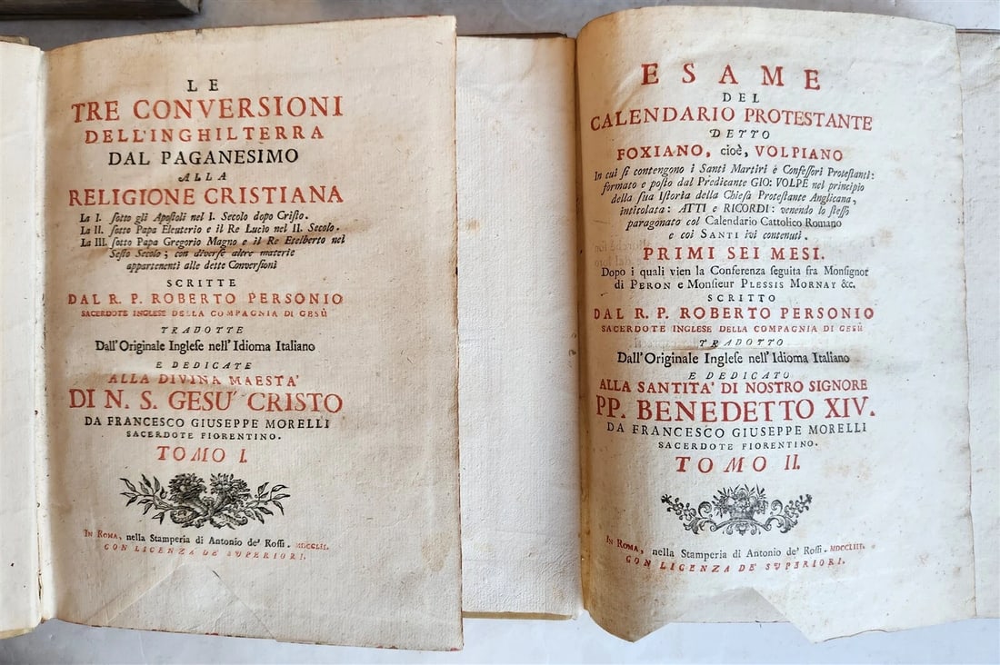 1713-1772 18th CENTURY BINDINGS - LOT of 5 VELLUM BOUND BOOKS antique - 5