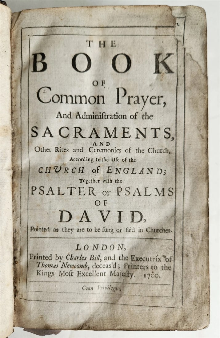 1699 BIBLE in ENGLISH OLD & NEW TESTAMENT antique Charles Bill & Thomas Newcomb - 3