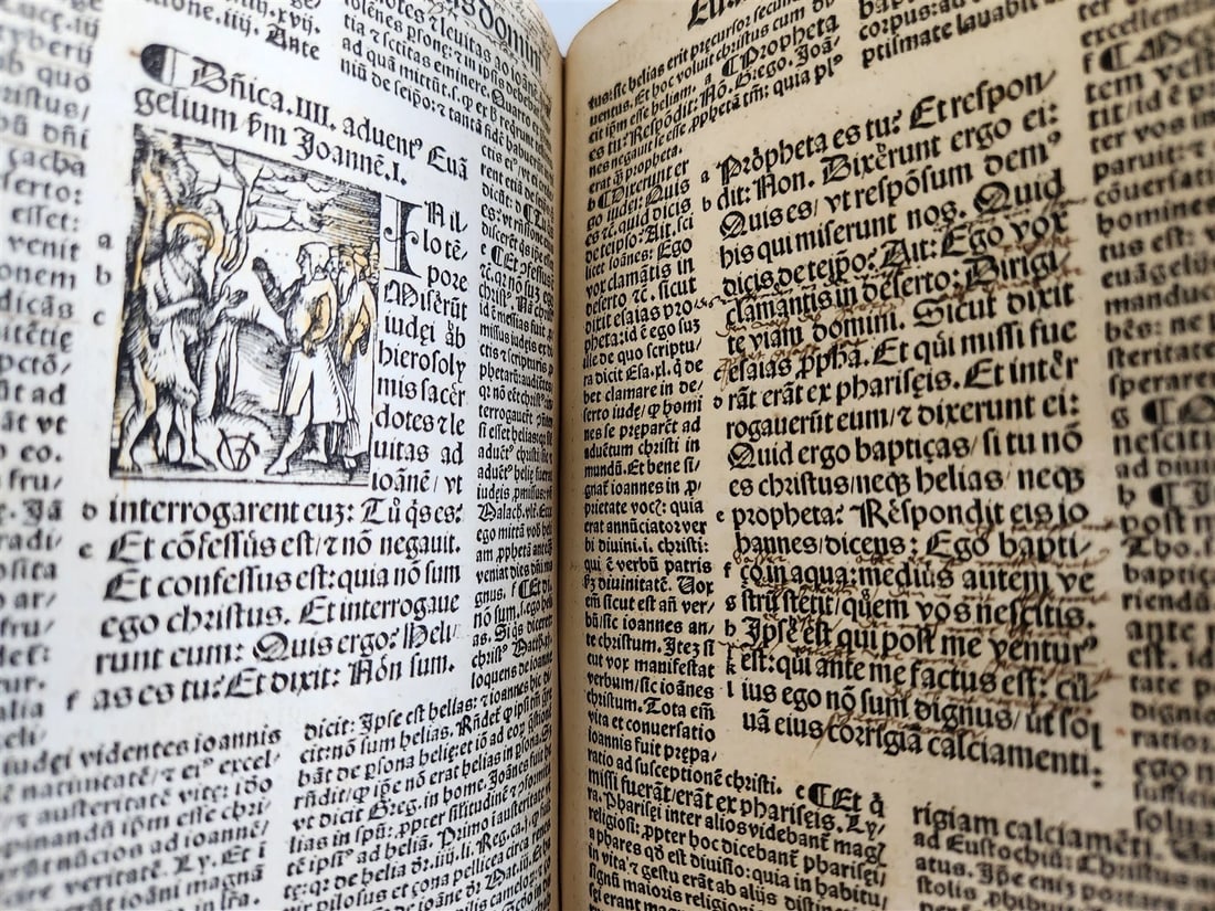 1514 POST-INCUNABULA ILLUSTRATED SWISS Basel antique Postilla maiores SCARCE - 19
