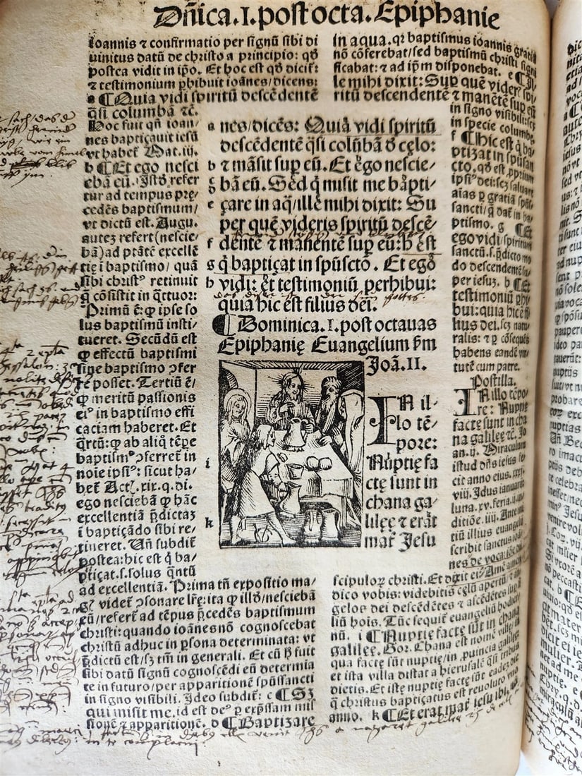 1514 POST-INCUNABULA ILLUSTRATED SWISS Basel antique Postilla maiores SCARCE - 8