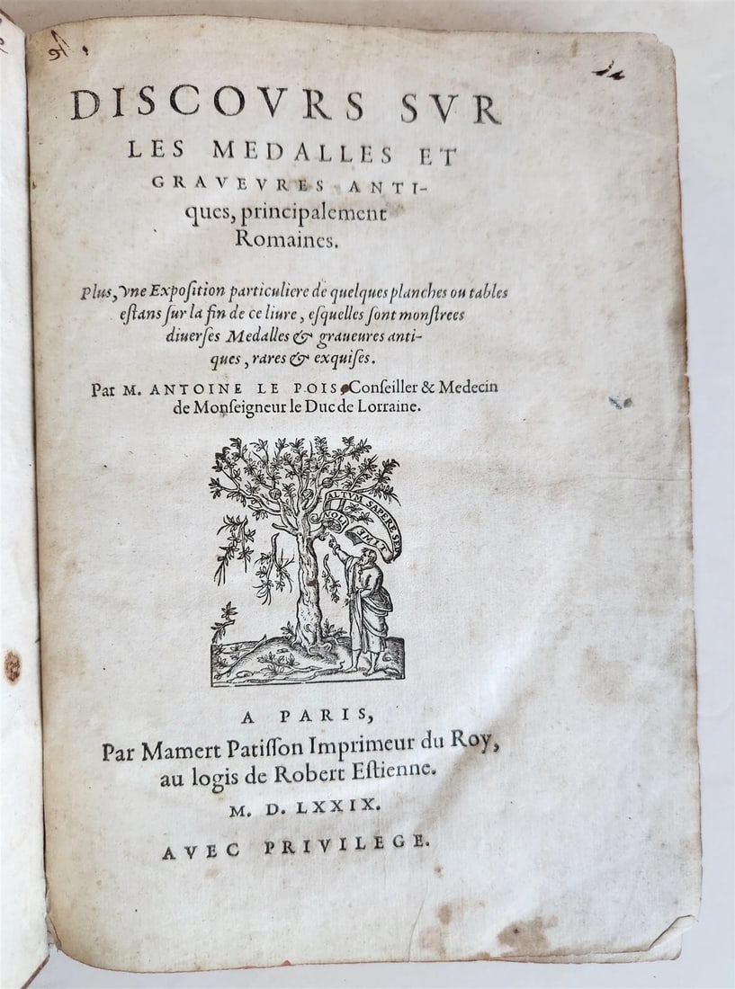1579 NUMISMATICS Discours sur les Medallees et Graveures antique ILLUSTRATED - 2