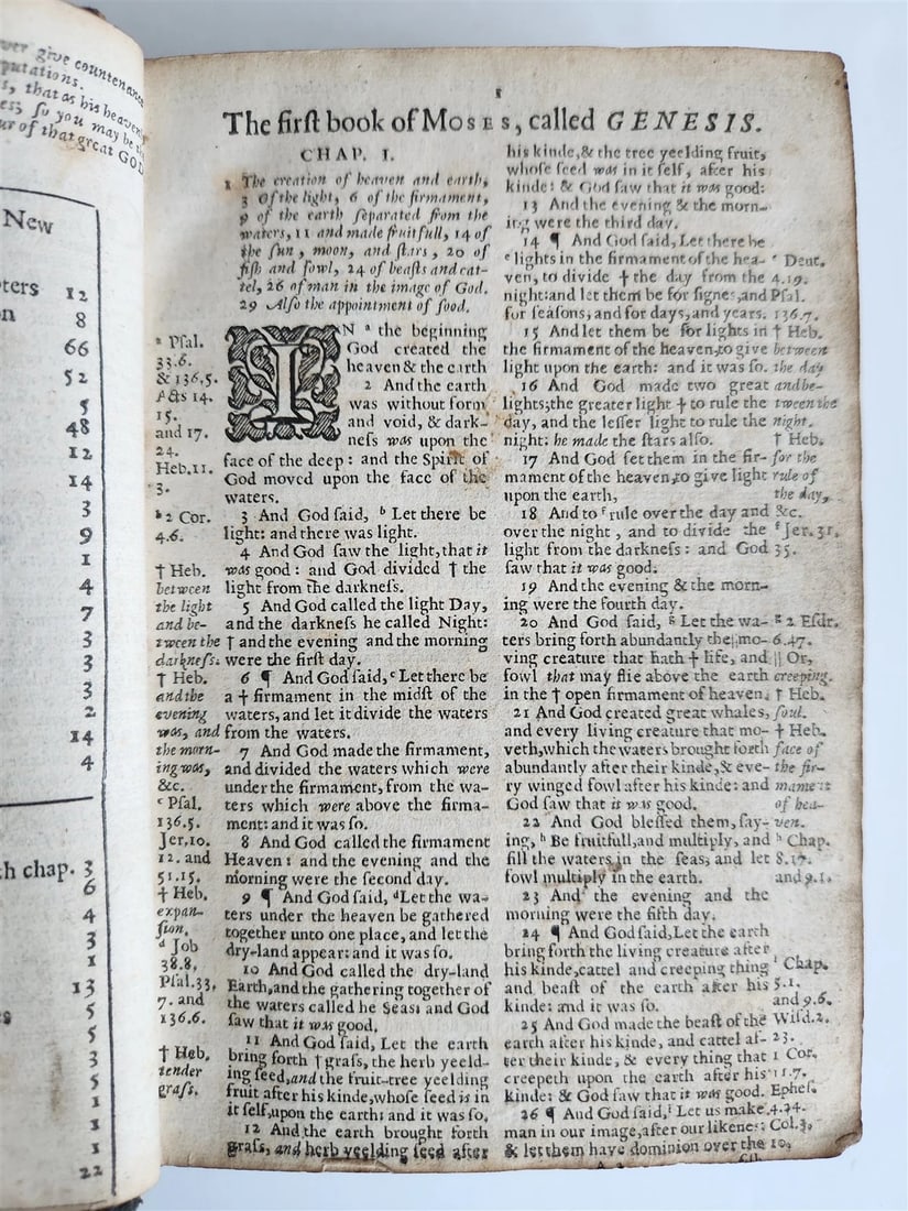 1661 BIBLE in ENGLISH antique OLD TESTAMENT Cambridge - 10