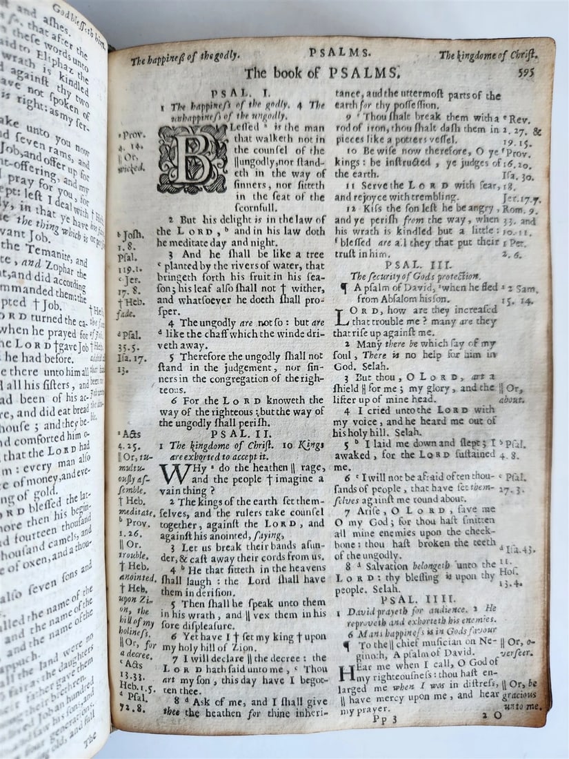 1661 BIBLE in ENGLISH antique OLD TESTAMENT Cambridge - 11