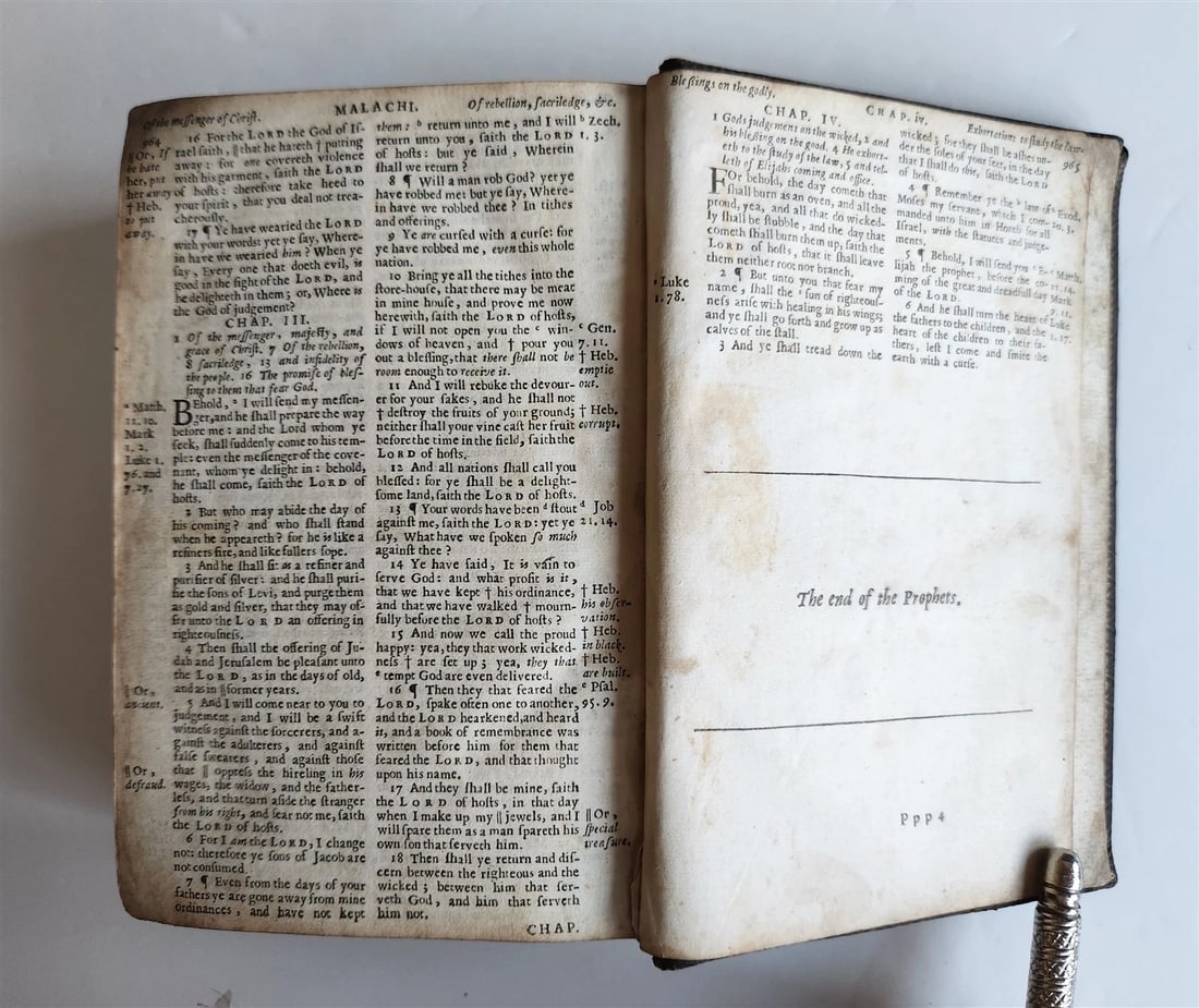 1661 BIBLE in ENGLISH antique OLD TESTAMENT Cambridge - 12