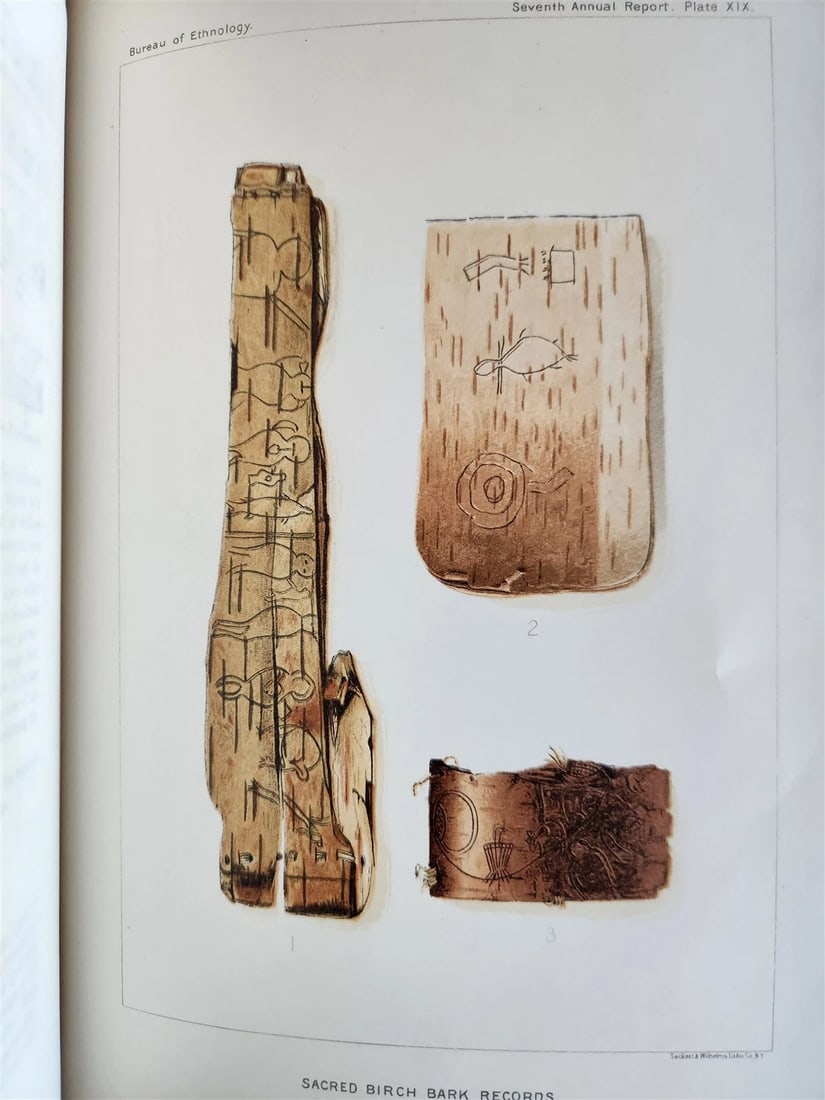1885-1886 REPORT of AMERICAN BUREAU of ETHNOLOGY by J.POWELL antique ILLUSTRATED - 9