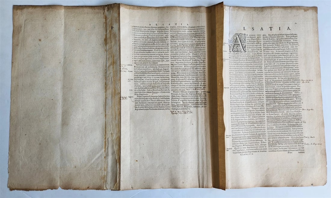 1640 ALSACE FRANCE antique MAP ALSATIA LANDGRAVIATUS - 10