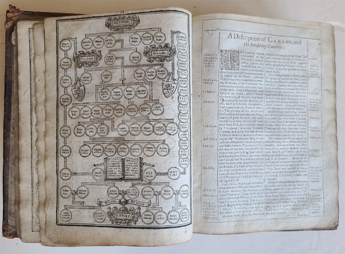 1630 BIBLE in ENGLISH Robert Barker & John Bill antique KING JAMES illustrated - 11