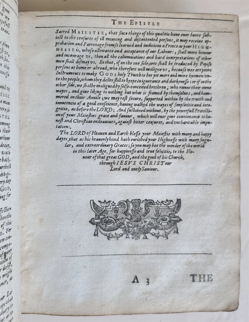 1630 BIBLE in ENGLISH Robert Barker & John Bill antique KING JAMES illustrated - 9