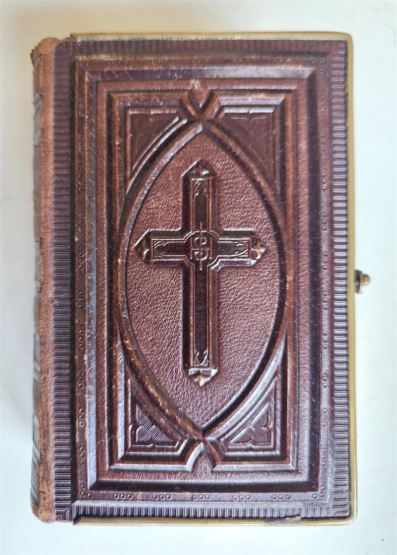 1871 GERMAN CATHOLIC PRAYER & DEVOTIONAL BOOK antique - 4