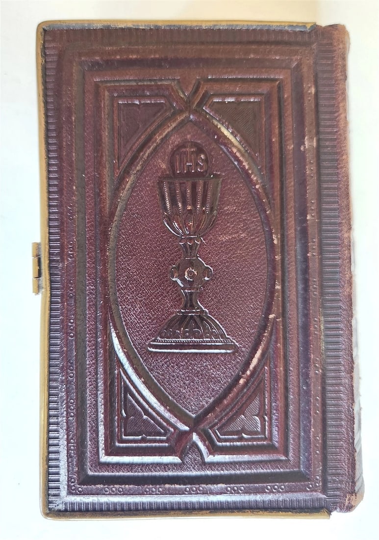 1871 GERMAN CATHOLIC PRAYER & DEVOTIONAL BOOK antique - 5