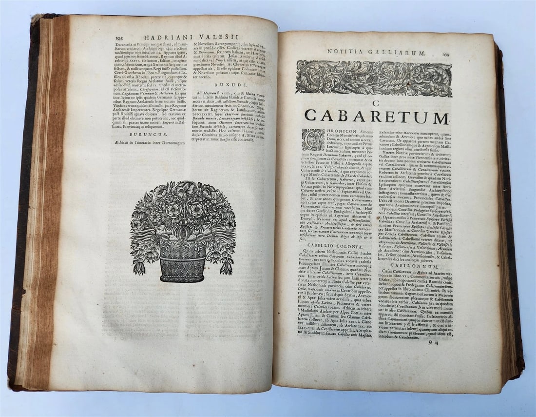 1675 Hadrian Valesius Notitia Galliarum ordine litterarum digesta antique FOLIO - 4