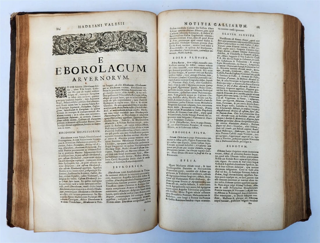 1675 Hadrian Valesius Notitia Galliarum ordine litterarum digesta antique FOLIO - 6