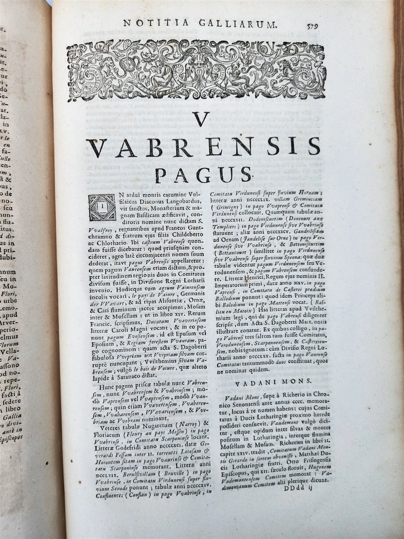 1675 Hadrian Valesius Notitia Galliarum ordine litterarum digesta antique FOLIO - 8