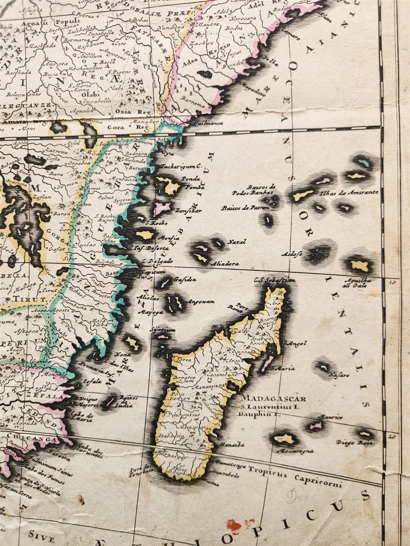 1680 AFRICA antique MAP rare 17th CENTURY AUTHENTIC - 5