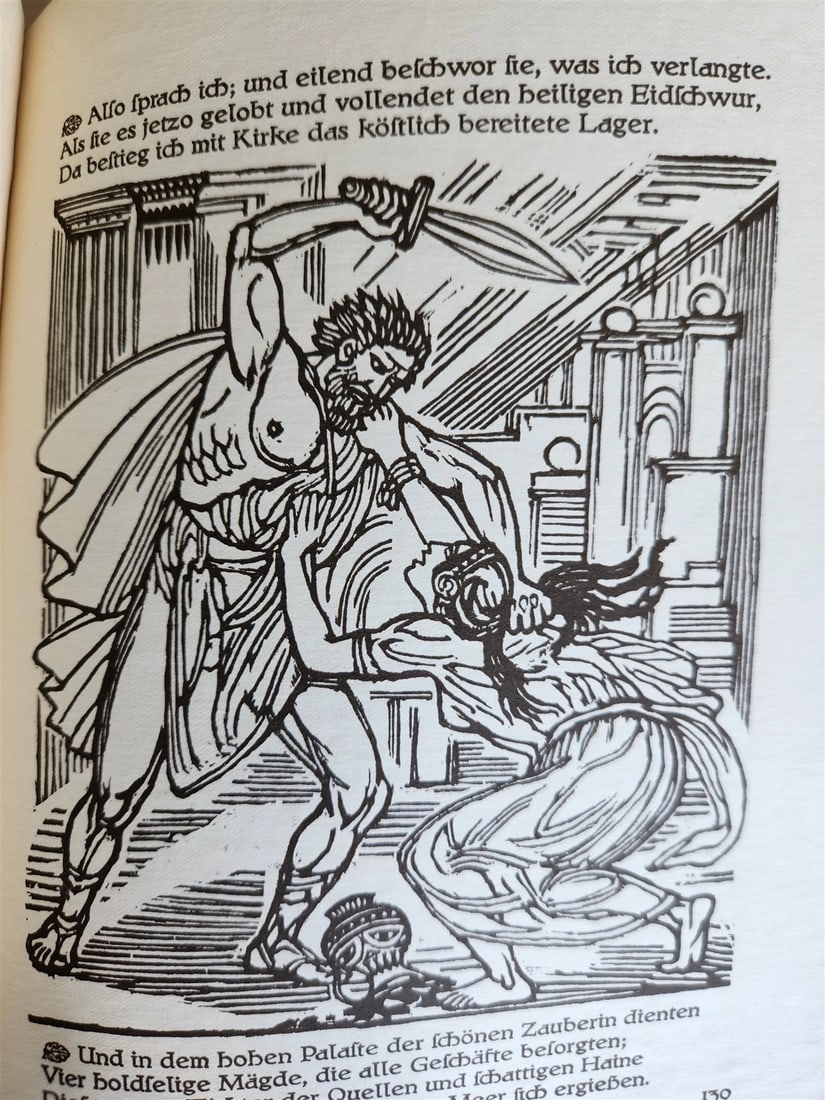 1930s HOMER ODYSSEY & ILIAD illustrated 2 VOLUMES antique LIMITED EDITION - 16