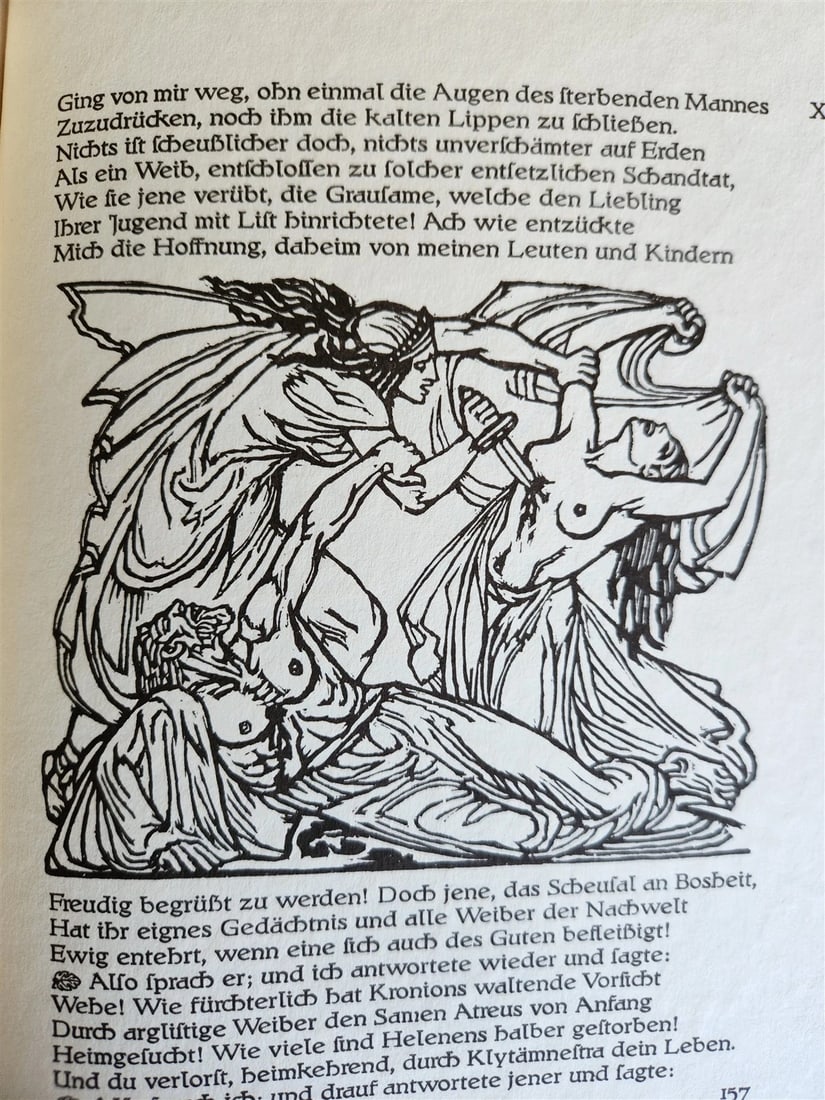 1930s HOMER ODYSSEY & ILIAD illustrated 2 VOLUMES antique LIMITED EDITION - 19